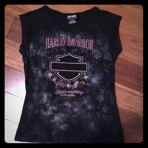 Harley Davidson Bling Tee - Picture 1 of 5